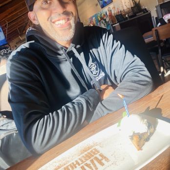 Yard House - Hubs & His Delicious Birthday Dessert - Bars Near Me - Long Beach, California Yard House - Hubs & His Delicious Birthday Dessert - Bars Near Me - Long Beach, California