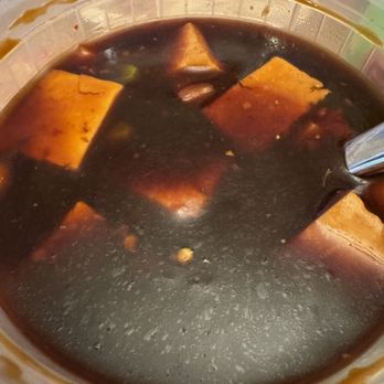 New China - Mapo tofu in extremely dark soy based soup - Chinese Near Me - Durham, North Carolina New China - Mapo tofu in extremely dark soy based soup - Chinese Near Me - Durham, North Carolina