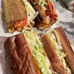 Chicken teriyaki and Buffalo tender sub