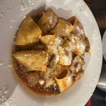 Bruschetta Francesca - Paccheri with mushrooms and sausage - Italian Near Me - Key West, Florida