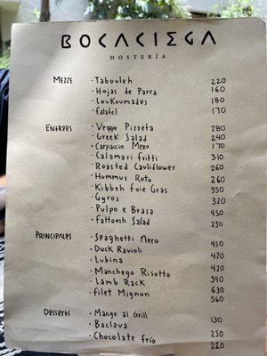 Menu photo 2 bocaciega San Miguel de Allende, GUA