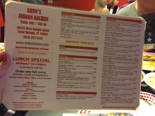 Menu photo 7 Arun's Indian Kitchen Coral Springs, FL Menu photo 7 Arun's Indian Kitchen Coral Springs, FL