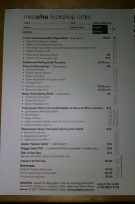 Menu photo 6 MissChu Melbourne, VIC Menu photo 6 MissChu Melbourne, VIC