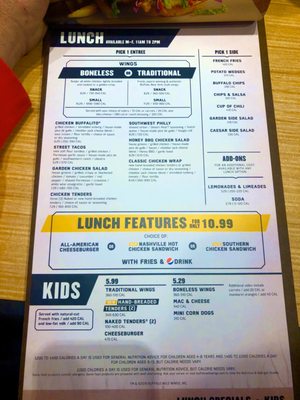 Menu photo 5 Buffalo Wild Wings Gadsden, AL