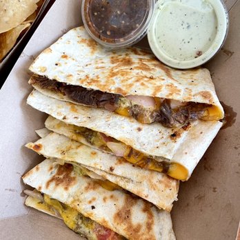 Quesadilla Gorilla - build your own- shredded beef, cheddar, pico de gallo and red onion - Mexican Near Me - Fresno, California