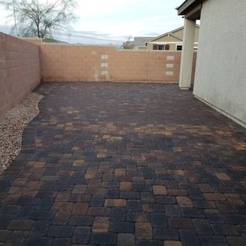 Results Landscape Services - a brick paver patio - Lawn Services Near Me -  Las Vegas, Nevada