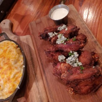 Prohibition River - black and blue wings with a side of mac and cheese yummy - Gastropubs Near Me - Nyack, New York Prohibition River - black and blue wings with a side of mac and cheese yummy - Gastropubs Near Me - Nyack, New York