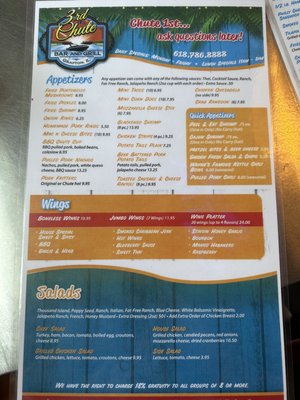 Menu photo 5 3rd Chute Bar & Grill Grafton, IL