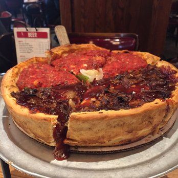 Giordano's - Half Special and half Bacon BBQ Chicken - Pizza Near Me - Chicago, Illinois