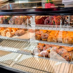 The Jelly Donut - A peek at the counter that day.