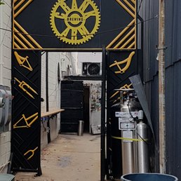 the entrance to the brewery