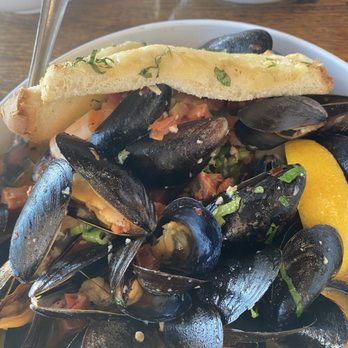 Nancy's - PEI mussels with shrimp and chorizo - Seafood Near Me - Oak Bluffs, Massachusetts