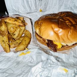 Breakfast Baconator (not pictured: Caramel Frosty Cream Cold Brew) Yes; this meal is good!