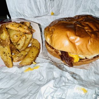 Wendy's - Breakfast Baconator (not pictured: Caramel Frosty Cream Cold Brew) Yes; this meal is good! - Burgers Near Me - Williamsville, New York Wendy's - Breakfast Baconator (not pictured: Caramel Frosty Cream Cold Brew) Yes; this meal is good! - Burgers Near Me - Williamsville, New York