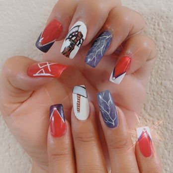 Bluerock Nails & Spa - Thor theme nails! {marvel} - Nail Salons Near Me - Antioch, California