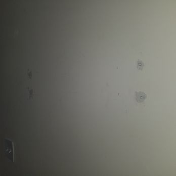 Huseman Property Management - Old TV mount. Told on initial walkthrough not to worry about any previous paint damage. - Property Management Near Me - La Plata, Maryland
