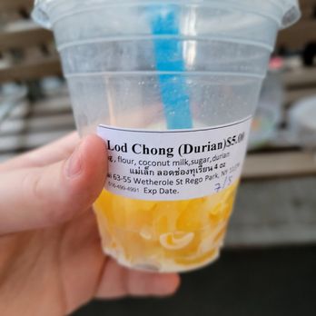 Pata Market - Lod Chong/cendol) (with durian or pandan. Lightly sweet. Tasty. - Thai Near Me - Elmhurst, New York Pata Market - Lod Chong/cendol) (with durian or pandan. Lightly sweet. Tasty. - Thai Near Me - Elmhurst, New York