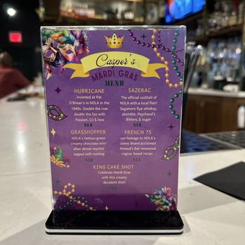 Casper’s - Menu - Cocktail Bars Near Me - Riverdale Park, Maryland