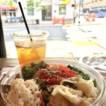 Freshido - Salmon, Tuna, Crab meat poki bowl. With Passion Fruit tea - Japanese Near Me - Harrisburg, Pennsylvania Freshido - Salmon, Tuna, Crab meat poki bowl. With Passion Fruit tea - Japanese Near Me - Harrisburg, Pennsylvania