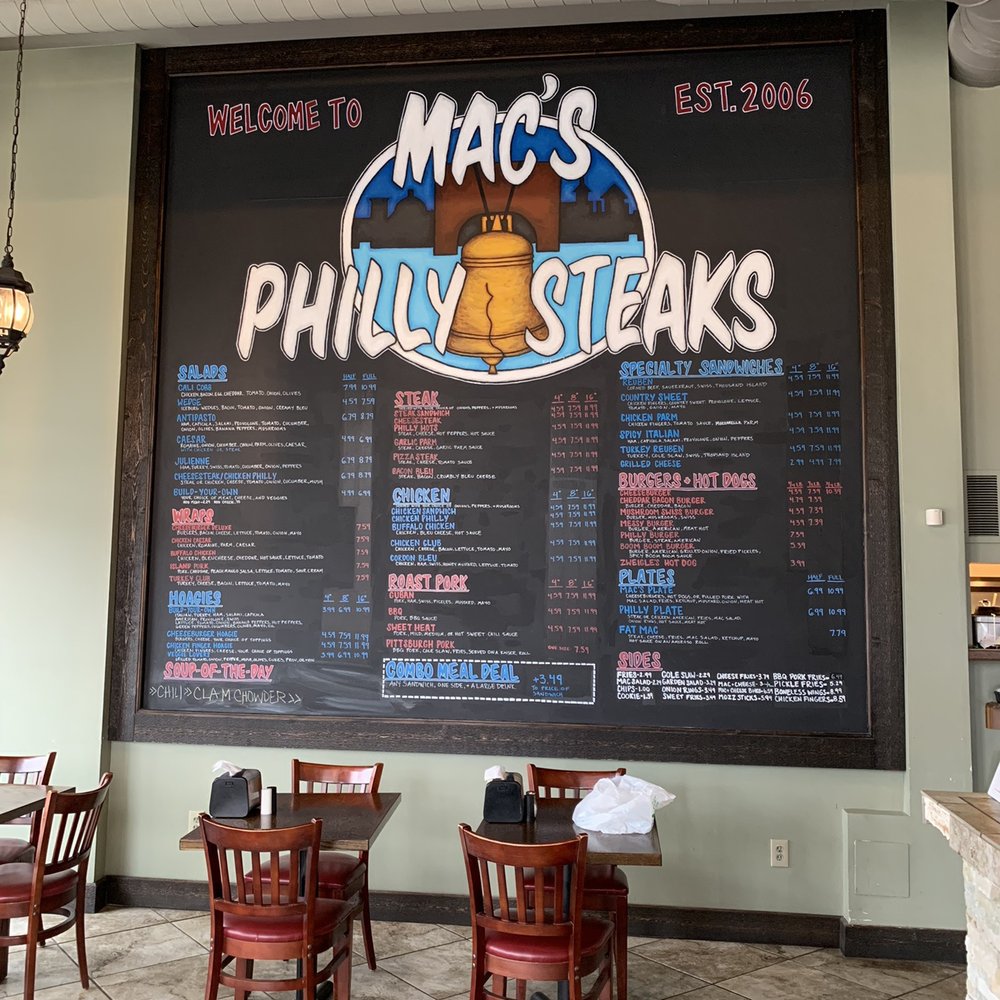 Mac's Philly Steaks - Menu - New American Near Me - Rochester, New York Mac's Philly Steaks - Menu - New American Near Me - Rochester, New York