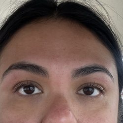 Post treatments. Brows waxed and lashes curled (the little missing gap on my right eye is a previous thing)