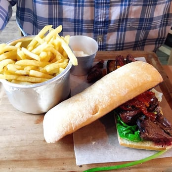 The Outsider - Skirt steak ciabatta either baby greens, garlic mayo and chili jam - Modern European Near Me - Edinburgh, EDH The Outsider - Skirt steak ciabatta either baby greens, garlic mayo and chili jam - Modern European Near Me - Edinburgh, EDH
