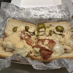 Lame sandwich with hardly any meat Lame sandwich with hardly any meat