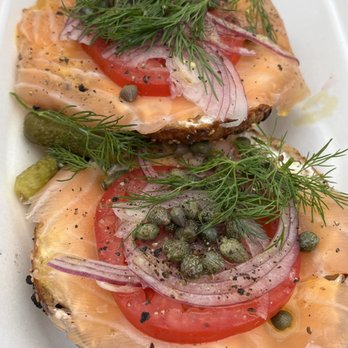 Courage Bagels - Hand sliced smoked salmon - Bagels Near Me - Los Angeles, California