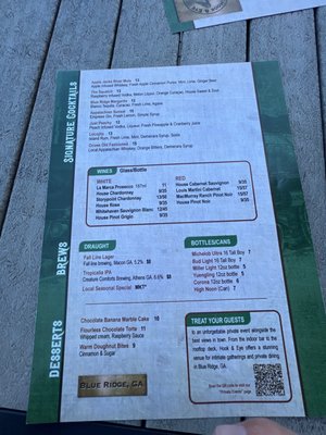 Menu photo 2 The Lookout Blue Ridge, GA Menu photo 2 The Lookout Blue Ridge, GA