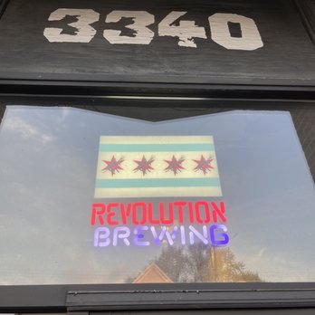 Revolution Brewing - Kedzie Brewery - a reflection of a chicago flag - Breweries Near Me - Chicago, Illinois Revolution Brewing - Kedzie Brewery - a reflection of a chicago flag - Breweries Near Me - Chicago, Illinois
