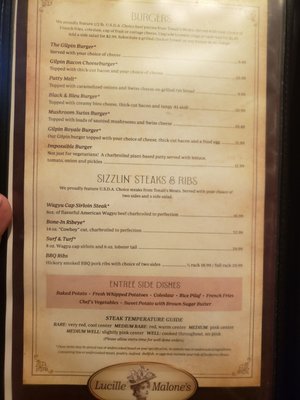 Menu photo 2 Lucille Malone's Black Hawk, CO Menu photo 2 Lucille Malone's Black Hawk, CO