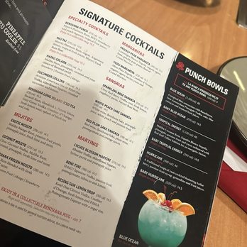 Benihana - Milwaukee - Cocktail menu. - Japanese Near Me - Milwaukee, Wisconsin