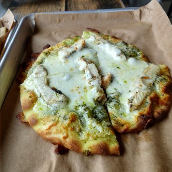 Gravel Bottom Craft Brewery - Chicken pesto flatbread - Breweries Near Me - Ada, Michigan Gravel Bottom Craft Brewery - Chicken pesto flatbread - Breweries Near Me - Ada, Michigan
