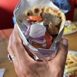 Eddie’s Gyros and Pizza - This photo doesn't reflect how massive the gyro really is. I wish that I had a scale to weigh it!