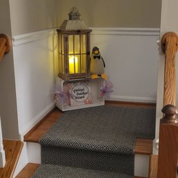 stairs with a lantern stairs with a lantern