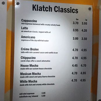 Klatch Coffee - Prices as of 3/13/17 - Coffee & Tea Near Me - San Dimas, California Klatch Coffee - Prices as of 3/13/17 - Coffee & Tea Near Me - San Dimas, California