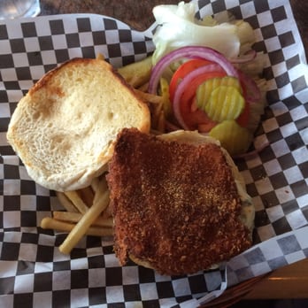 Anthony's Bell Street Diner - I ordered a simple yet yummy Alaskan cod burger! - Seafood Near Me - Seattle, Washington