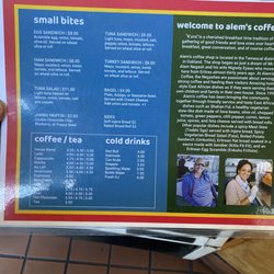Alem's Coffee - Menu as of 8/29/22 2of2