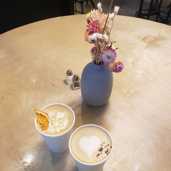 Renegade By Devout Coffee - orange latte and lavender latte - Coffee & Tea Near Me - Fremont, California Renegade By Devout Coffee - orange latte and lavender latte - Coffee & Tea Near Me - Fremont, California