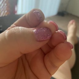 Uneven thick shellac polish