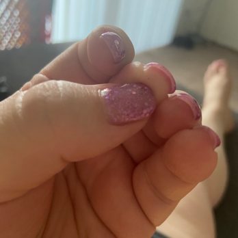 Sky Nails - Uneven thick shellac polish - Nail Salons Near Me - Ripon, California