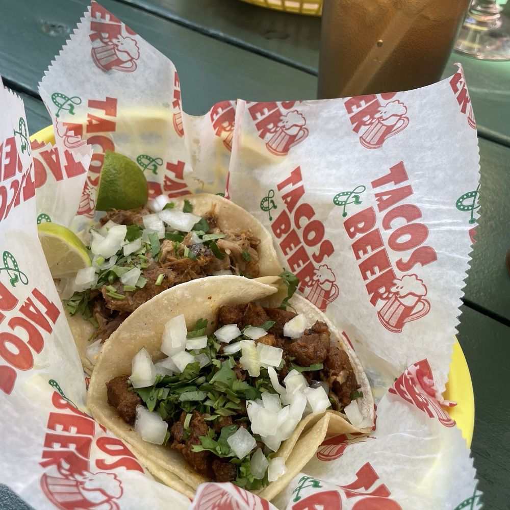 Tacos And Beer - One al pastor, one carnitas - Bars Near Me - New Orleans, Louisiana Tacos And Beer - One al pastor, one carnitas - Bars Near Me - New Orleans, Louisiana