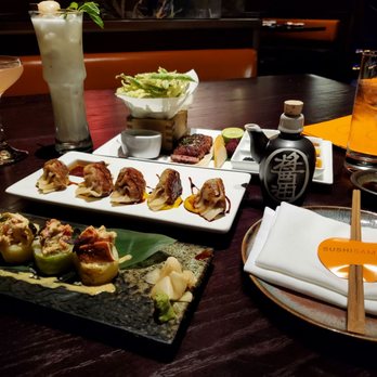 Sushisamba - Samba strip roll, wagyu gyoza, robat wagyu, lychee cooler, sambatini - Asian Fusion Near Me - Las Vegas, Nevada