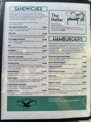 Menu photo 8 Blackbird Café Long Beach, CA