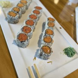 W & Z Asian Bistro & Sushi Bar - Sushi Roll order B spicy tuna, salmon and yellowtail
