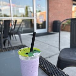 Tea Time Boba Tea Lounge - Enjoying my Taro Boba Tea