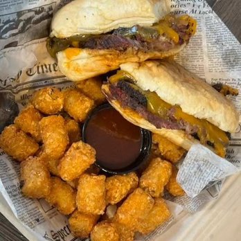 Roaming Bison Tavern - Philly brisket sandwich - Whiskey Bars Near Me - Buffalo, New York