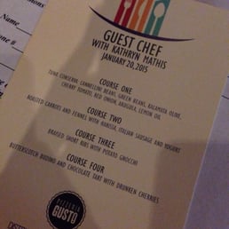 Guest chef dinner.