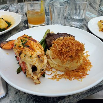 Earls Kitchen + Bar - Surf and Turf with lobster tail. - New American Near Me - Boston, Massachusetts Earls Kitchen + Bar - Surf and Turf with lobster tail. - New American Near Me - Boston, Massachusetts