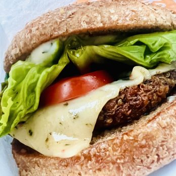 Next Level Veggie Grill Denver - Classic burger with pepperJack - Vegan Near Me - Denver, Colorado